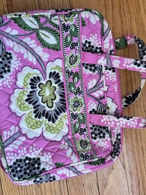 Quilted Floral Tablet/iPad Bag in Pink Paisely